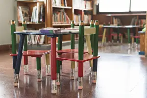 Deserted Library Impressions: Small table library