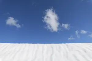 Southern Germany Winter Scene Impressions: Snow surface with sky and cloud