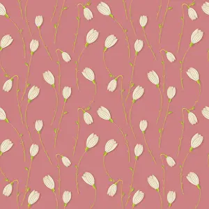 Spring Flower Background Impressions: Snowdrop vector seamless pattern for your design