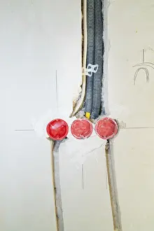New Construction Site Impressions: Three sockets built into the wall