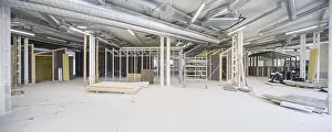 Building Development Impressions: A spacious interior during its construction phase
