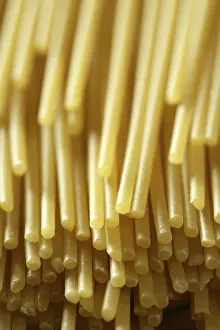 Close Up Pasta Shot Impressions: Spaghetti macro image at studio with selective focus