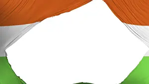 Niger Impressions: Drapeau du Niger en deux parties, fond blanc, rendu 3D.