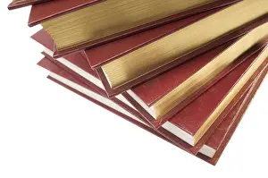 Isolated On White Studio Background Impressions: Stack of books isolated on a white background