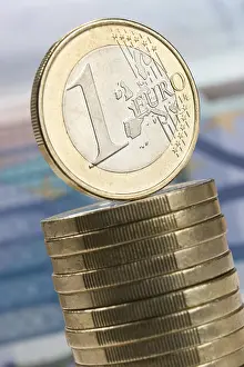Euro Coin Stack Impressions: Stack of coins