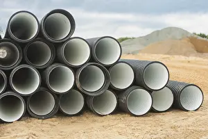 Construction Site Impressions: Stack of finned tubes