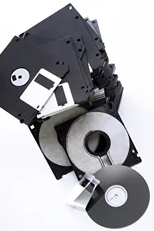 Compact Discs Impressions: Stack of floppy disks
