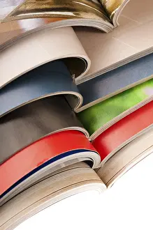 Deserted Library Interior Impressions: Stack of magazines, poland