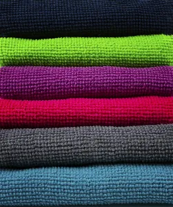 Cleanliness Products Impressions: A stack of multicolored, microfiber cloths