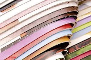 Deserted Library Impressions: Stack of open magazines