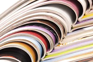 Waste Separation Europe Impressions: Stack of open magazines, poland