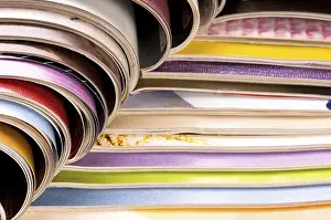 Environmental Awareness Europe Impressions: Stack of open magazines, poland