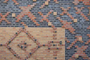 Deserted German Structure Impressions: Stone wall with pattern as background