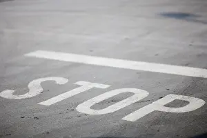 Road Safety Markings Impressions: Stop marking