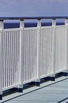 Baltic Sea Ferry Impressions: Sturdy railing, railing on the outer deck of a ferry
