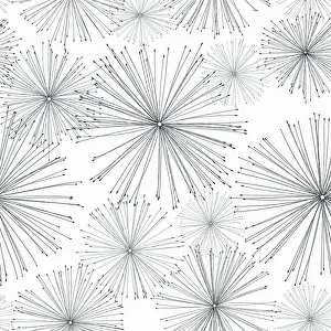 Stylized Flower Art Impressions: Stylized pattern of dandelions