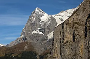 Snow Capped Mountain Peaks Impressions: Summit of Eiger Mountain, Murren