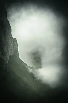 Bernese Oberland Landscape Impressions: Summit ridge with dramatic clouds