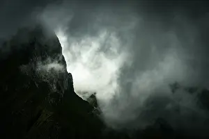 Switzerland Mountain Photography Impressions: Summit ridge with dramatic clouds