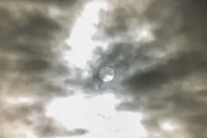 Cloudy Weather Photography Impressions: Sun behind dark clouds