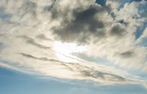 Cloud Formations Impressions: Sun shining through clouds