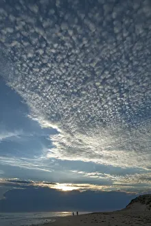 Cirrocumulus Cloud Formation Impressions: Sunset with small cirrocumulus clouds