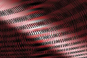 Electronic Data Storage Impressions: Symbolic picture - binary code and data processing code