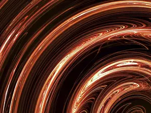 Dark Fractal Background Impressions: Tech background - abstract computer-generated image