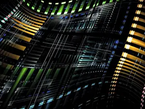 Electronic Computer Hardware Impressions: Technology background - abstract computer-generated image