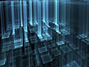 Abstract Technology Background Impressions: Technology background - abstract computer-generated image