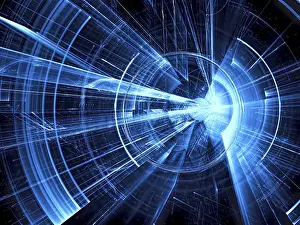 Futuristic Computer Graphics Impressions: Technology background - abstract computer-generated image