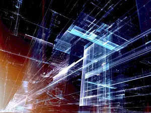 Technology Background Image Impressions: Technology background - abstract computer-generated image