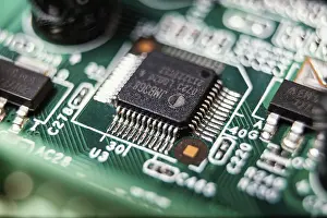 Modern Technology Image Impressions: Technology background with chip