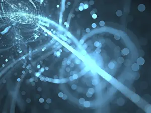 Art Numérique Impressions: La technologie brouille avec bokeh - image abstraite informatique générée par ordinateur