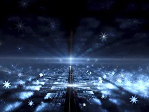 Fractal Art Background Impressions: Technology blurred background - abstract computer-generated image