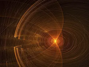 Futuristic Computer Generated Image Impressions: Technology or sci-fi backdrop - abstract computer-generated image