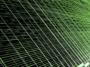 Computer Generated Fractals Impressions: Technology style grid - abstract computer-generated image