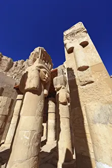 Hatshepsut Temple Impressions: Part of the temple complex, column with head