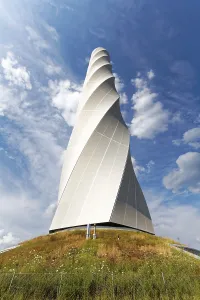 Thyssenkrupp Test Tower Impressions: Thyssenkrupp test tower for elevators with visitor platform
