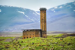 Turkish Historic Landmark Impressions: Tower structure with mountains background