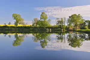 Bavarian Defence Work Impressions: Trees and Cloud reflected in Lake