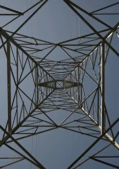 Electricity Supply Lines Impressions: Triangular bracing in a power pylon