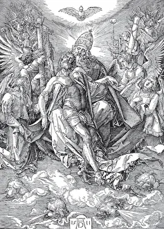 Historical Woodcuts Impressions: The Trinity, the Throne of Grace