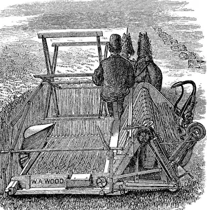 Vintage Farm Machinery Impressions: Tying machine with automatic sheaf binder