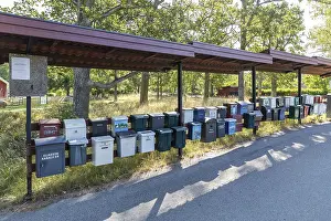 Kalmar County Landmarks Impressions: Typical mailboxes, even covered here