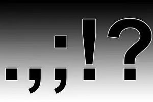 Printing Press Letters Impressions: Various punctuation marks