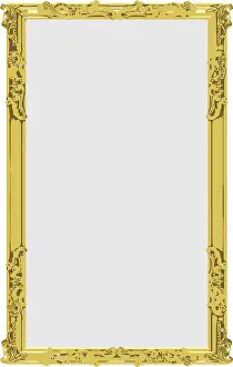 Deserted Gold Frame Impressions: Vector gold frame