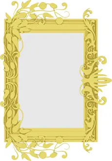 Deserted Gold Frame Impressions: Vector gold frame