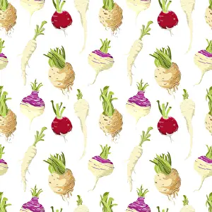 White Background Design Impressions: Vegetables roots pattern over white background