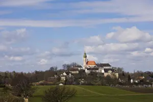 Christian Architecture Europe Impressions: View of the Andechs Monastery in spring